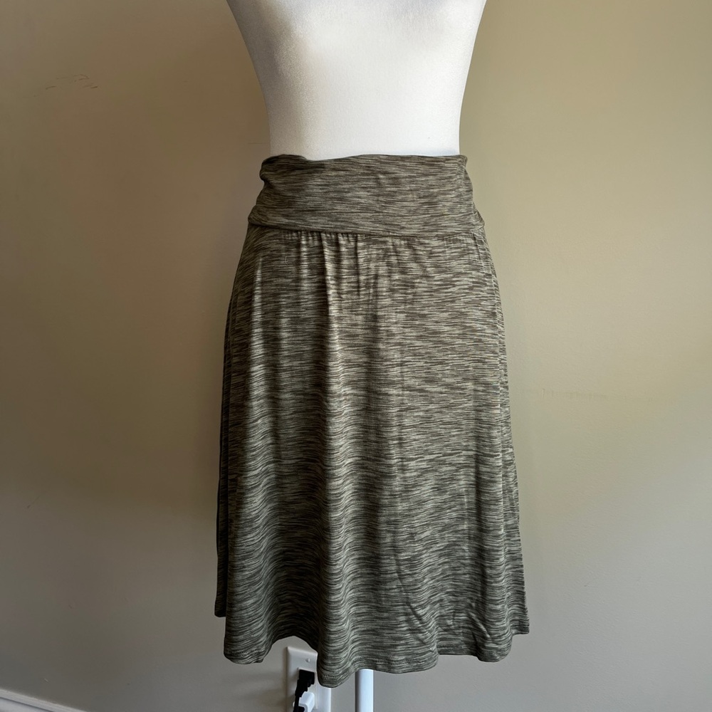 Merona Gray Midi A-line Skirt Casual